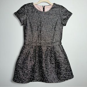 &Little Karl Marc John silver brocade dress youth girls sz 12 fancy holiday part